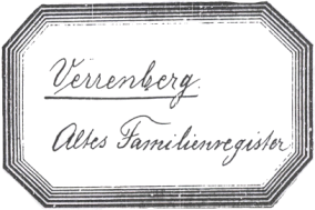 Altes Familienregister; Verrenberg