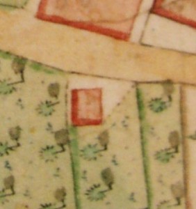 Kartenausschnitt aus Katasterkarte 1818; Haus Nr. 27