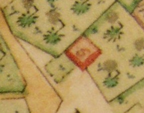 Kartenausschnitt aus Katasterkarte 1818; Haus Nr. 5