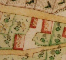 Kartenausschnitt aus Katasterkarte 1818; Haus Nr. 55