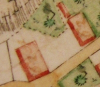 Kartenausschnitt aus Katasterkarte 1818; Haus Nr. 62