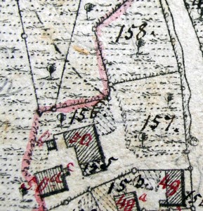 Kartenausschnitt aus Karte von 1839; Haus Nr. 50