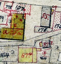 Kartenausschnitt aus Karte von 1920; Haus Nr. 55