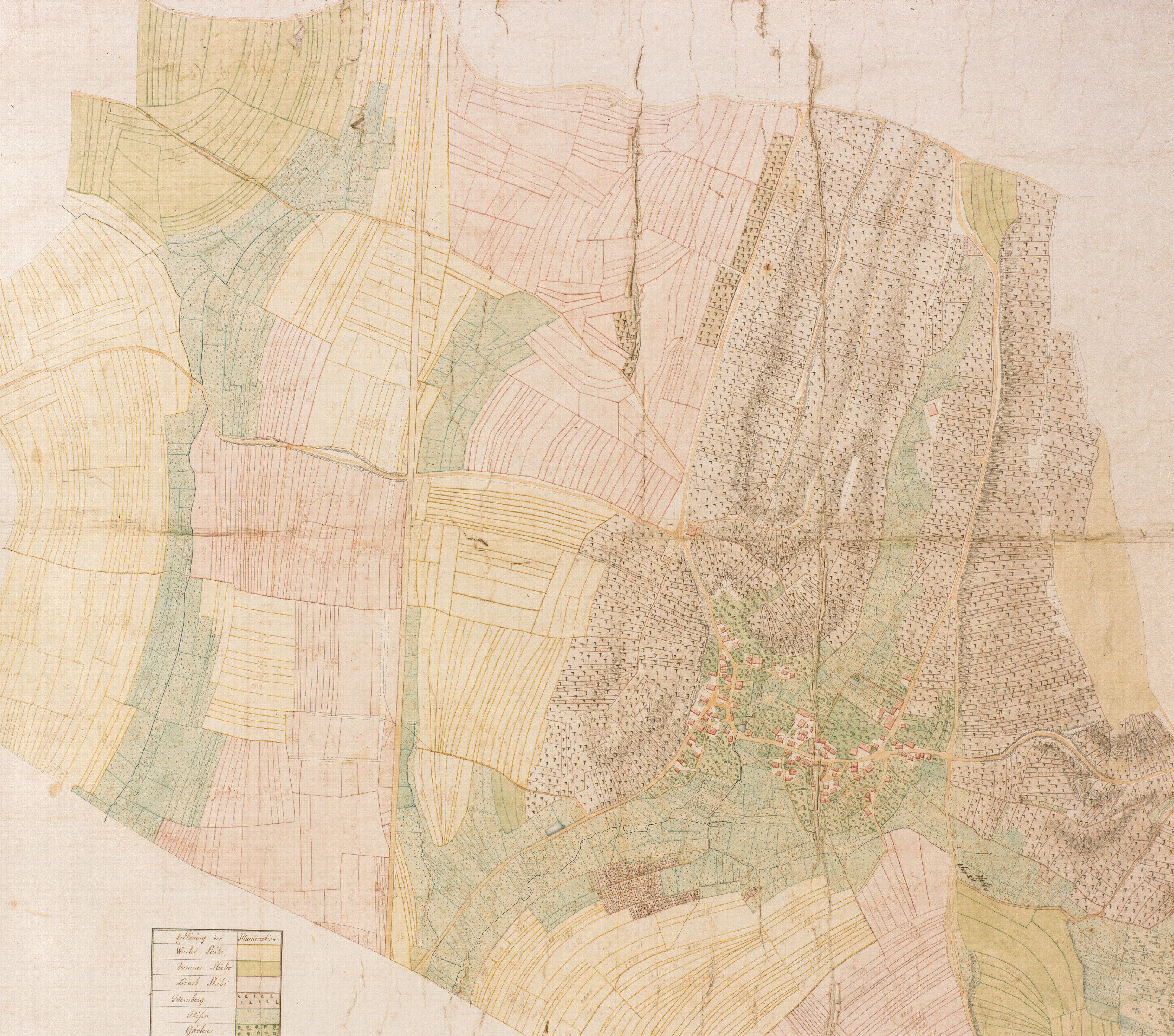 Karte von Verrenberg; 1818