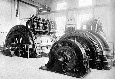 Dieselmotor in der Zentrale des Gemeindeverbandes ca. 1911