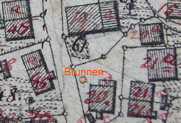 Verrenberg: Karte des Brunnen bei Haus 19