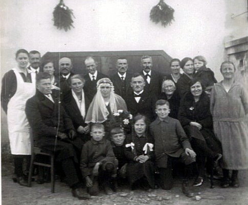 Hochzeitsgesellschaft Gottfried Stein, 1933 Verrenberg