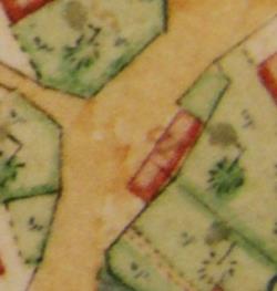 Kartenausschnitt aus Katasterkarte 1818; Haus Nr. 10