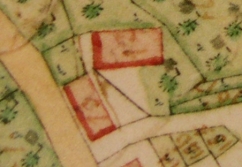 Kartenausschnitt aus Katasterkarte 1818; Haus Nr. 12