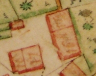 Kartenausschnitt aus Katasterkarte 1818; Haus Nr. 16-17