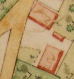 Kartenausschnitt aus Katasterkarte 1818; Haus Nr. 2
