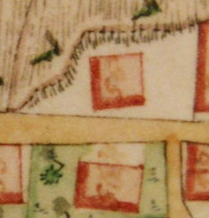 Kartenausschnitt aus Katasterkarte 1818; Haus Nr. 56