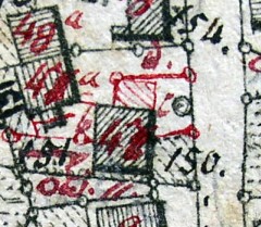 Kartenausschnitt aus Karte von 1839; Haus Nr. 47