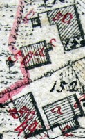 Kartenausschnitt aus Karte von 1839; Haus Nr. 49