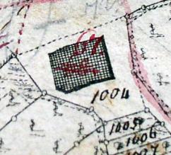 Karte von 1833 mit der Staigenkelter