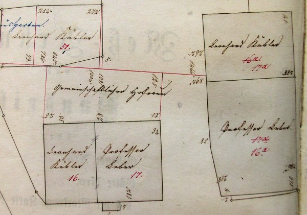 Nachtrag zum Primärkataster Verrenberg , 1864-65; Haus 16-17