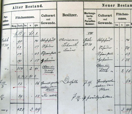 Nachtrag zum Primärkataster Verrenberg , 1892-93; Haus 30