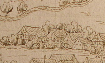 Zeichnung von Creuzfelder um 1670 -Haus 54