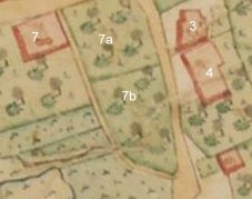 Kartenausschnitt 1818 Haus 7a