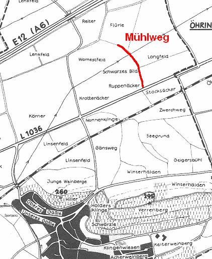 Mühlweg in Verrenberg